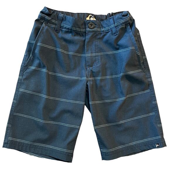 Quiksilver Boys Blue Striped Walking Shorts Size 8 - Picture 1 of 2